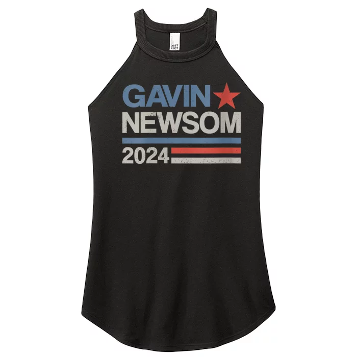 Vintage Gavin Newsom 2024 For President Election Campaign Women’s Perfect Tri Rocker Tank