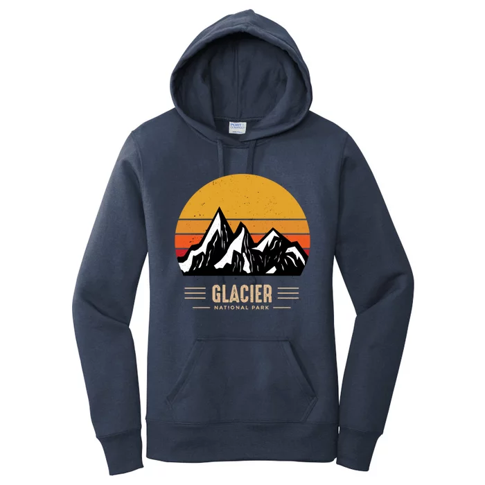 Vintage Glacier National Park Montana Outdoor Adventure Cute Gift Women's Pullover Hoodie