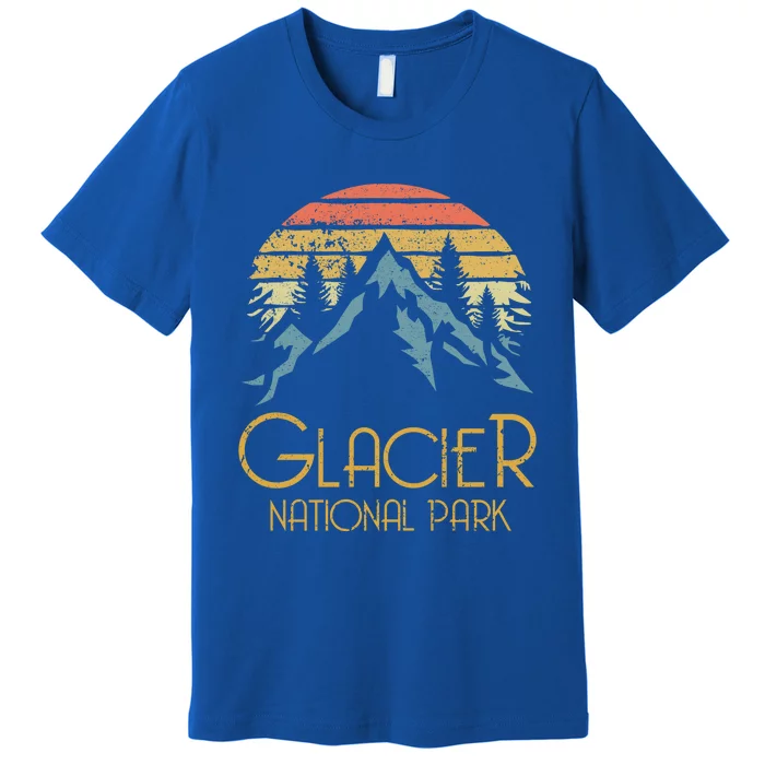 Vintage Glacier National Park Montana Retro Sweagift Premium T-Shirt