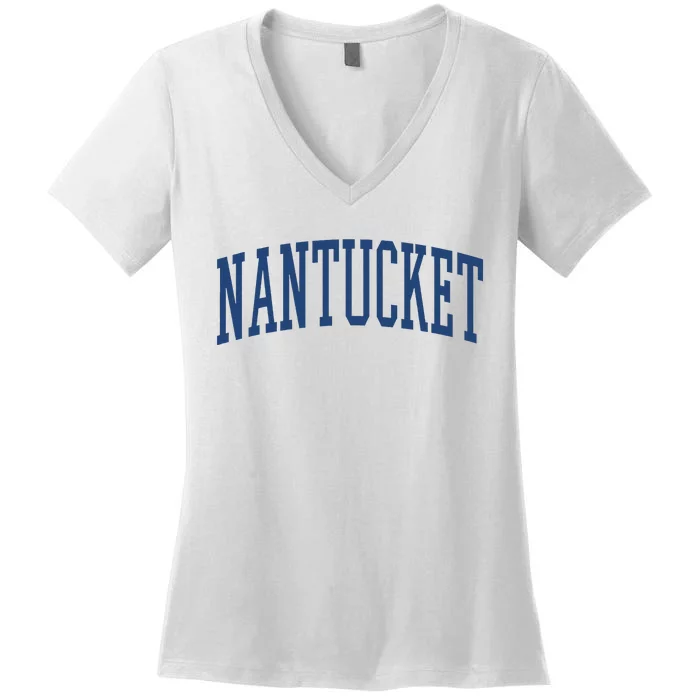 Varsity Grey Nantucket Women's V-Neck T-Shirt