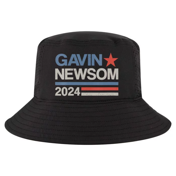 Vintage Gavin Newsom 2024 For President Election Campaign Cool Comfort Performance Bucket Hat