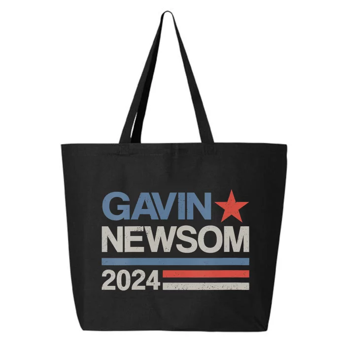 Vintage Gavin Newsom 2024 For President Election Campaign 25L Jumbo Tote