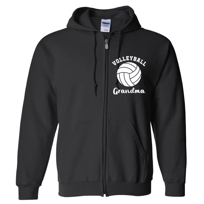 Volleyball Grandma Nana Matching Family Volleyball Team Full Zip Hoodie