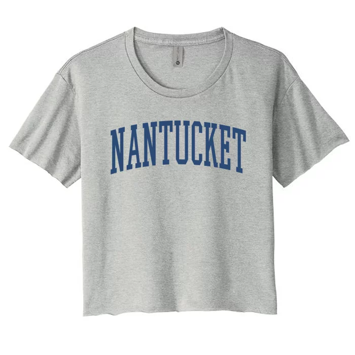 Varsity Grey Nantucket Cool Gift Women's Crop Top Tee