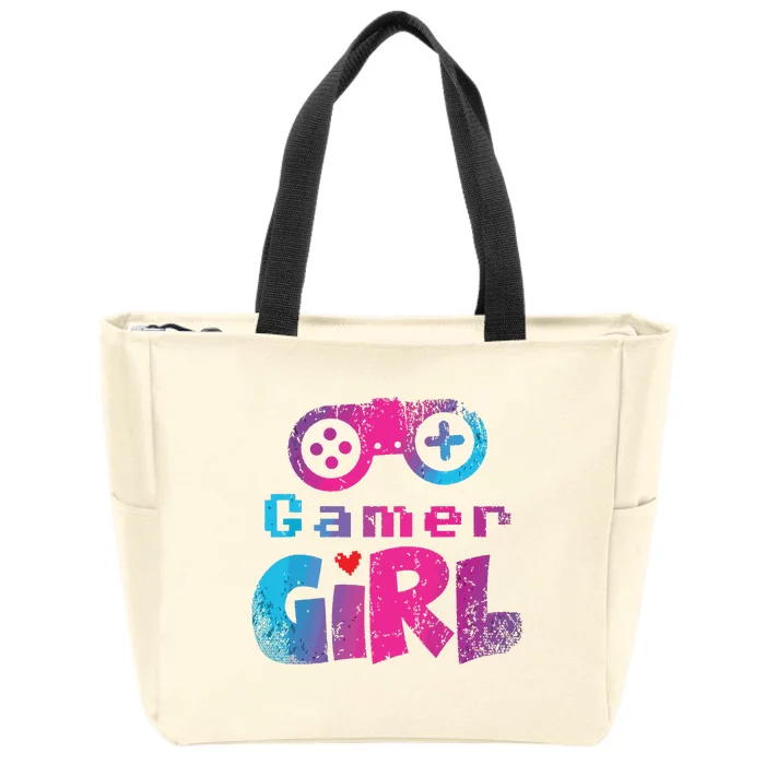 Video Game Nerd E Sport Gaming Girl Gamer Gift Zip Tote Bag