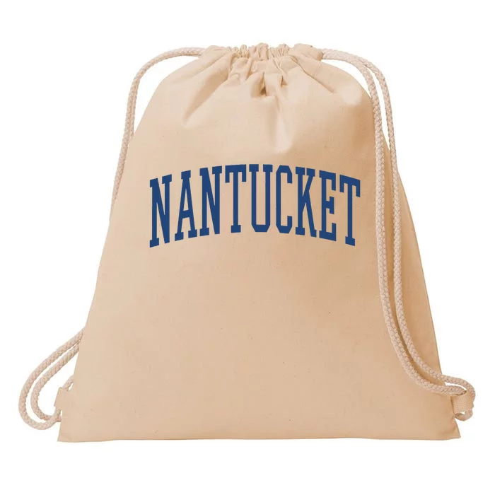 Varsity Grey Nantucket Drawstring Bag