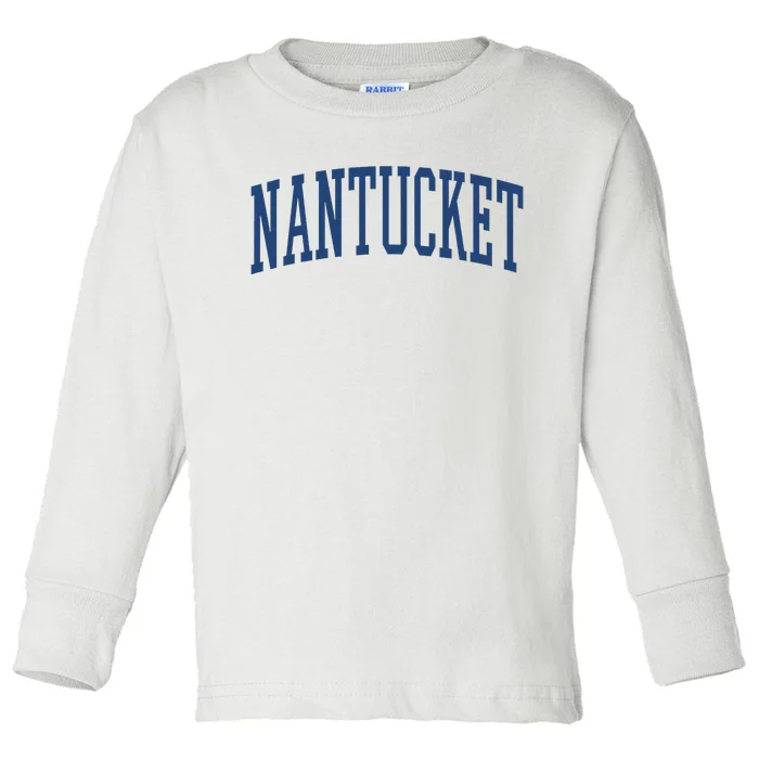 Varsity Grey Nantucket Toddler Long Sleeve Shirt