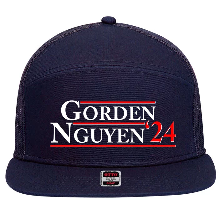 Vote Gorden Nguyen 2024 Election 7 Panel Mesh Trucker Snapback Hat