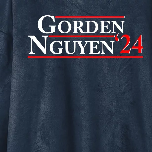 Vote Gorden Nguyen 2024 Election Hooded Wearable Blanket