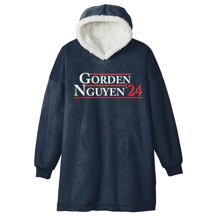 Vote Gorden Nguyen 2024 Election Hooded Wearable Blanket