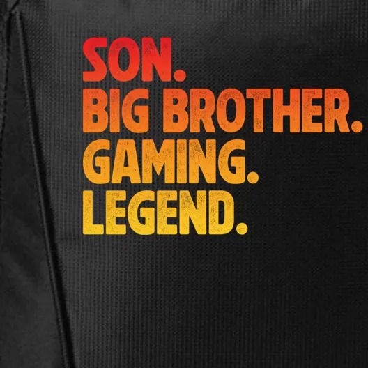 Video Gamer New Brother Gaming Son Big Brother Gaming Legend City Backpack