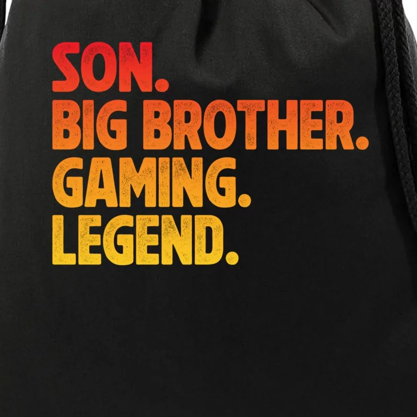 Video Gamer New Brother Gaming Son Big Brother Gaming Legend Drawstring Bag