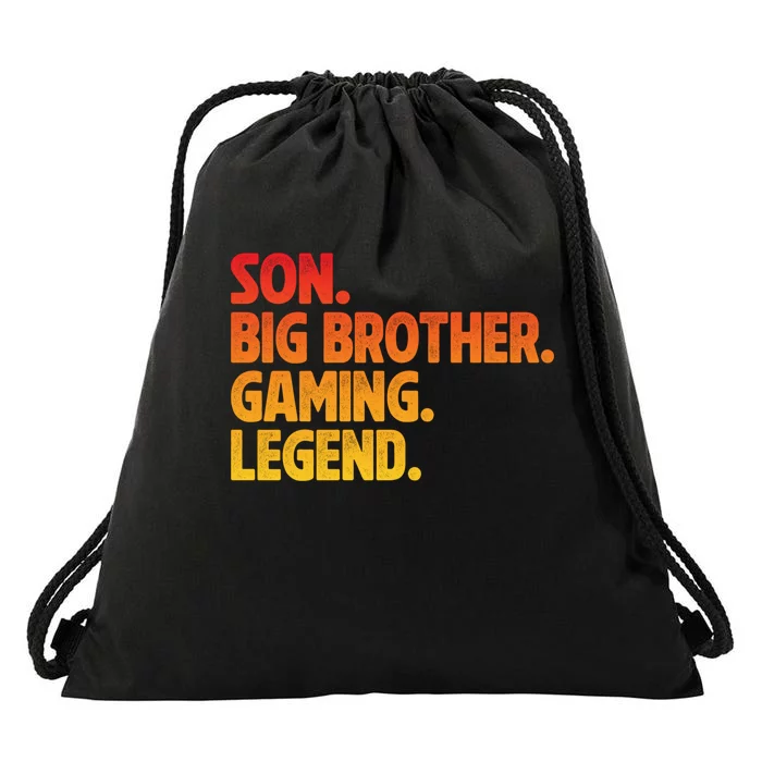 Video Gamer New Brother Gaming Son Big Brother Gaming Legend Drawstring Bag