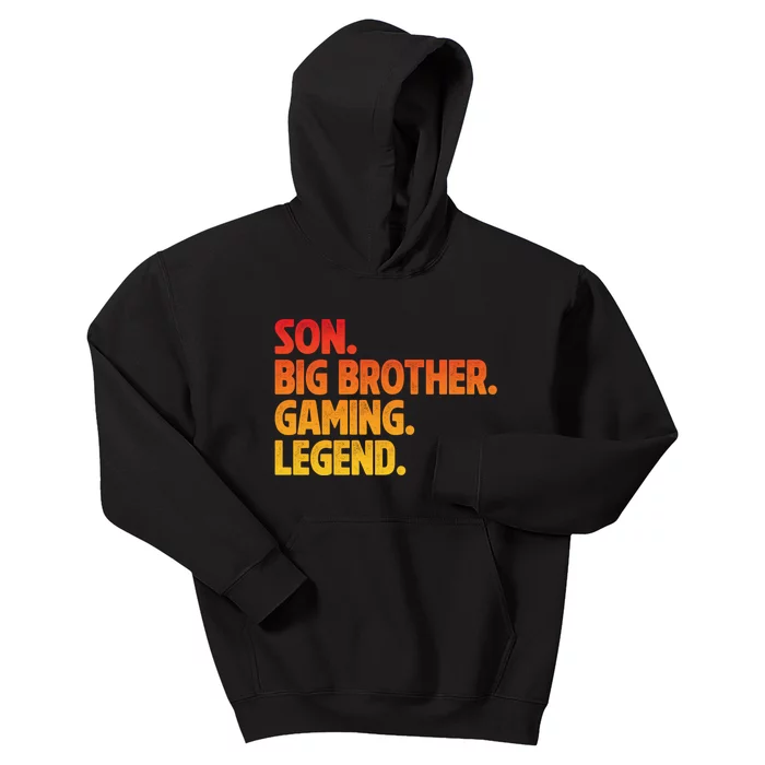 Video Gamer New Brother Gaming Son Big Brother Gaming Legend Kids Hoodie