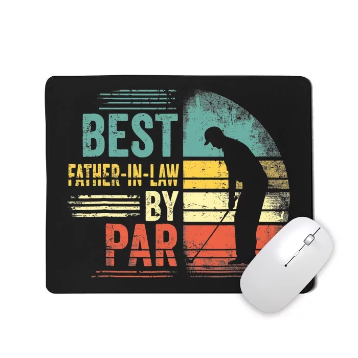 Vintage Golfing Outfit Best FatherInLaw By Par Gifts Mousepad