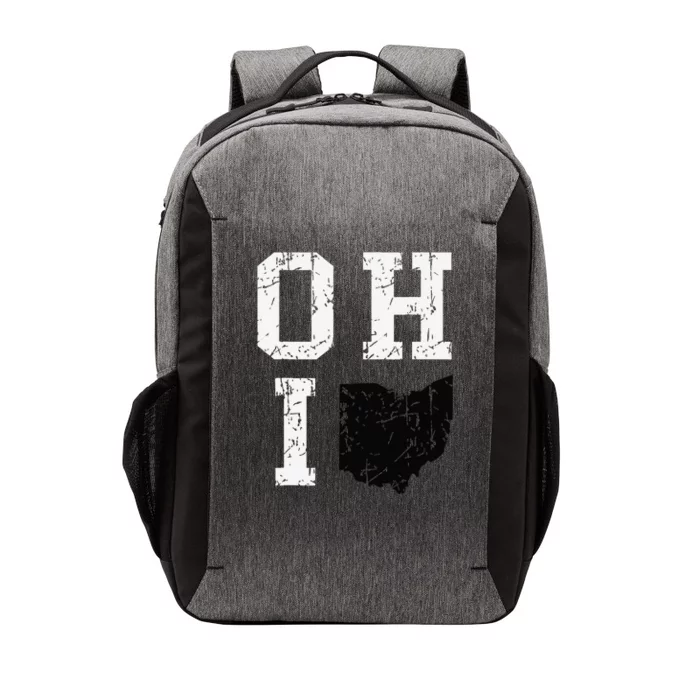 Vintage Grunge Ohio Map State Shape Design Vector Backpack