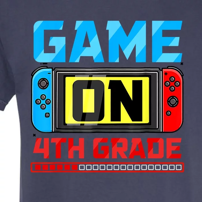 Video Game On 4th Grade Gamer Back To School First Day Boy Garment-Dyed Heavyweight T-Shirt