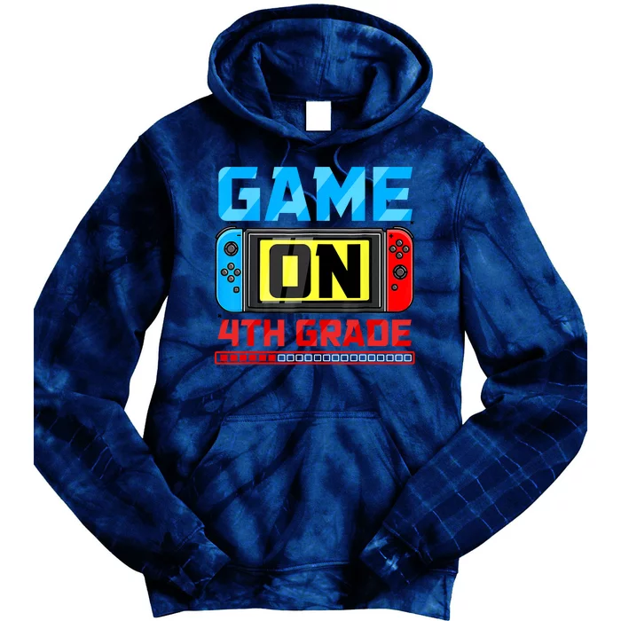 Video Game On 4th Grade Gamer Back To School First Day Boy Tie Dye Hoodie