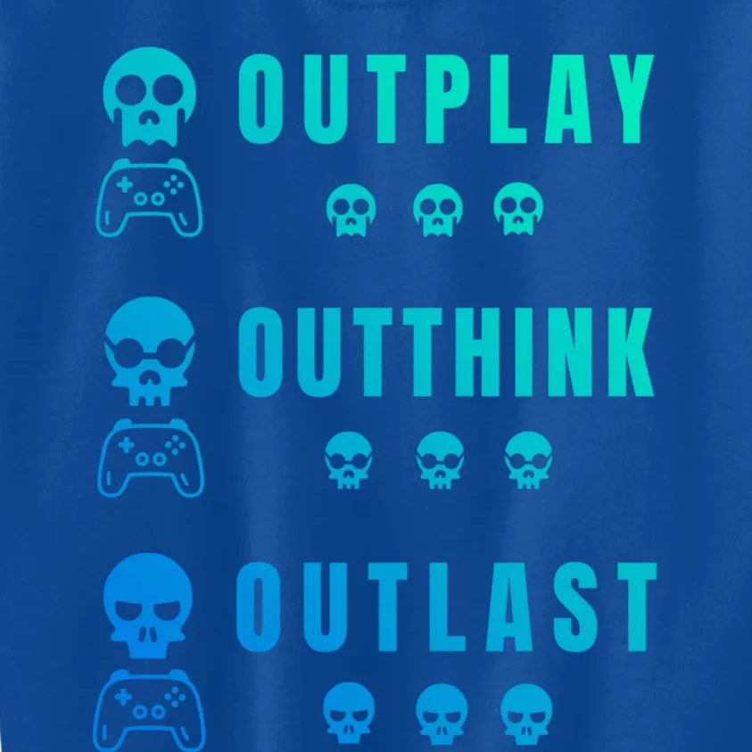 Video Gamer Outplay Outthink Outlast Game Master Pro Gaming Gift Kids Sweatshirt