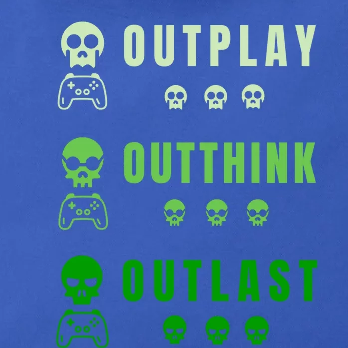 Video Gamer Outplay Outthink Outlast Game Master Pro Gaming Gift Zip Tote Bag