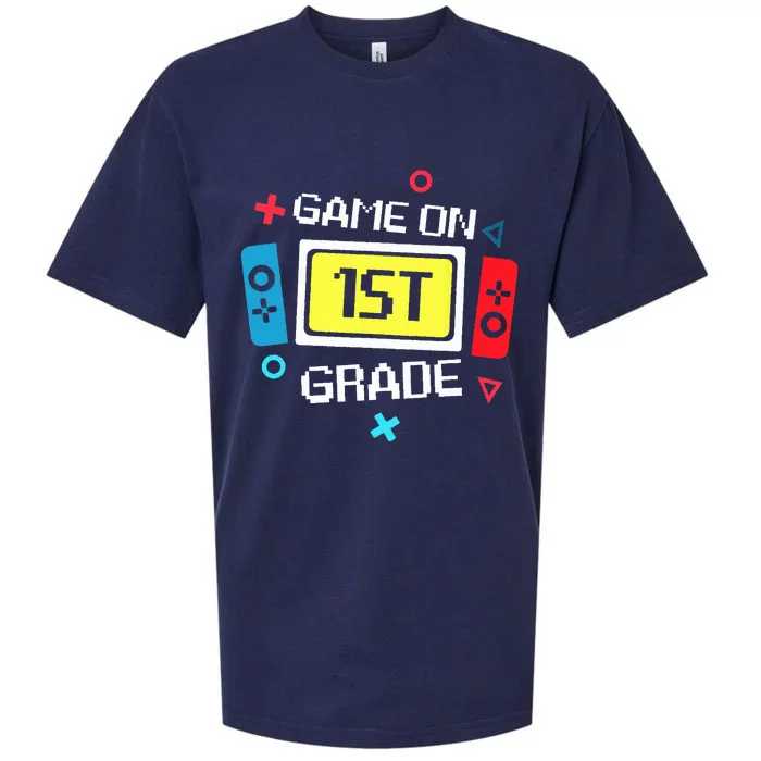 Video Game On 1st Grade Cool Team First Back To School Sueded Cloud Jersey T-Shirt