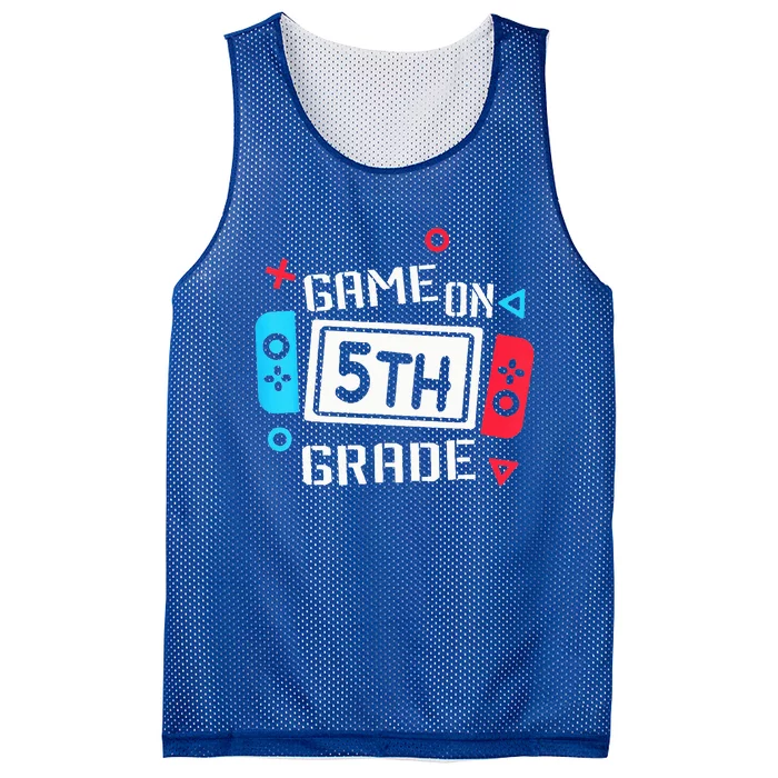 Video Game On 5th Grade Funny Team Fifth Back To School Mesh Reversible Basketball Jersey Tank