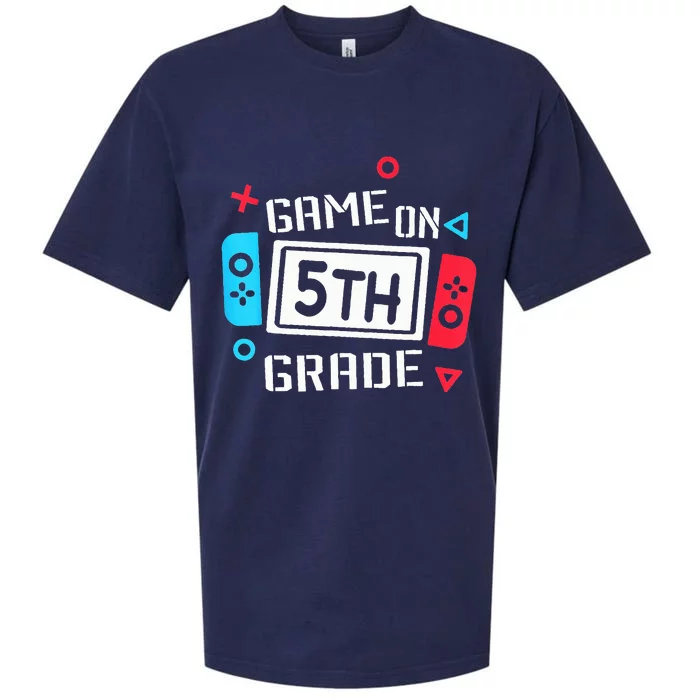 Video Game On 5th Grade Funny Team Fifth Back To School Sueded Cloud Jersey T-Shirt