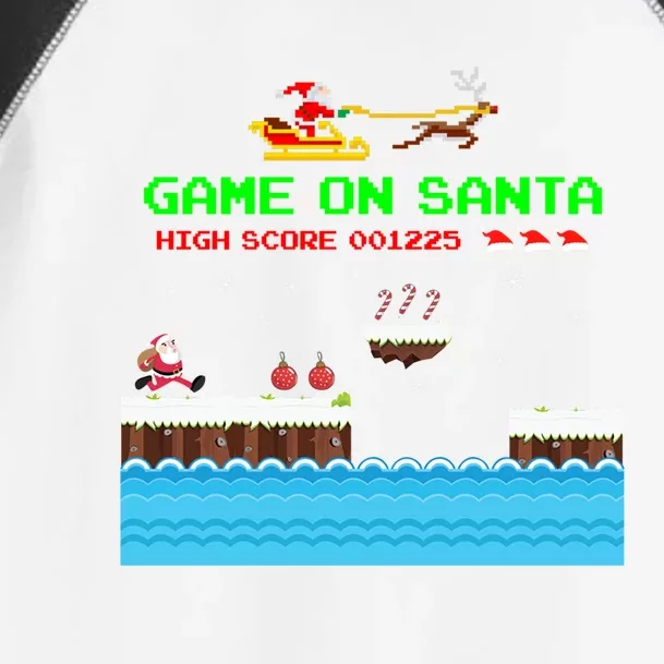 Video Game On Santa Ugly Christmas Gamer Santa Claus Gift Funny Gift Toddler Fine Jersey T-Shirt