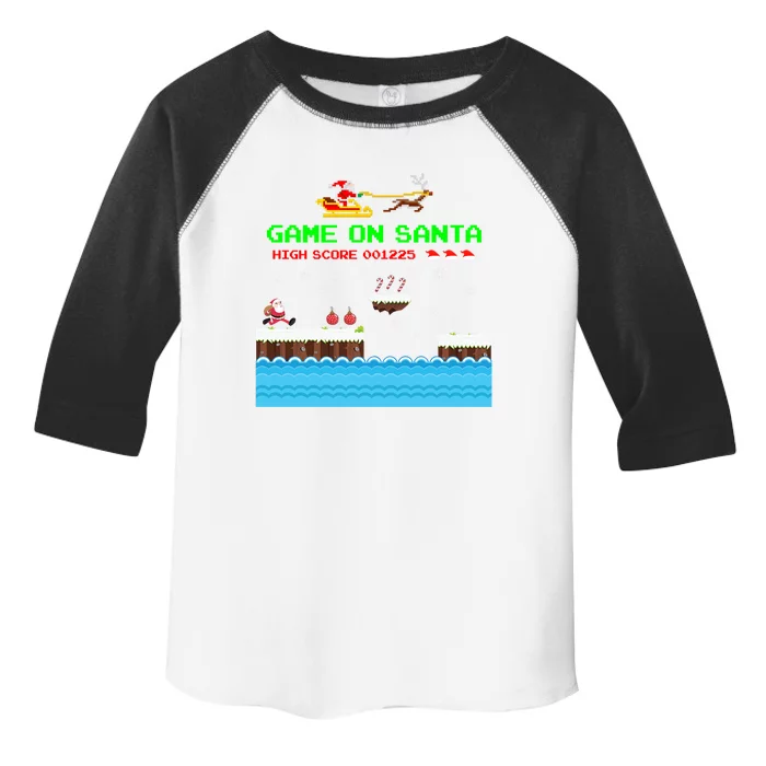 Video Game On Santa Ugly Christmas Gamer Santa Claus Gift Funny Gift Toddler Fine Jersey T-Shirt