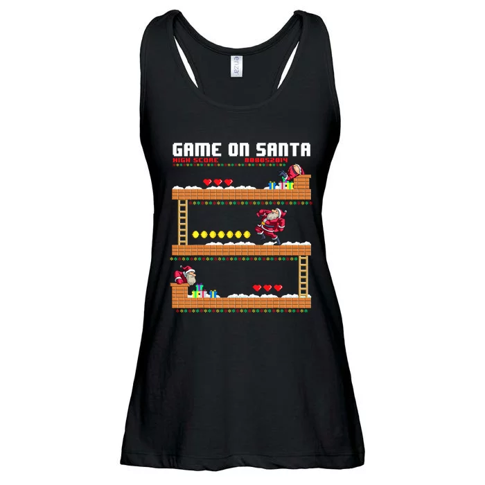 Video Game On Santa Ugly Christmas Gamer Santa Claus Gift Ladies Essential Flowy Tank