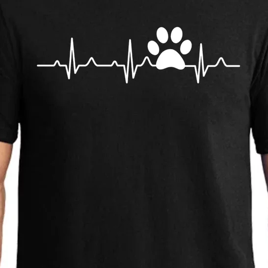 Veterinarian Gift Paw Print Heartbeat Vet Tech Gift Pajama Set