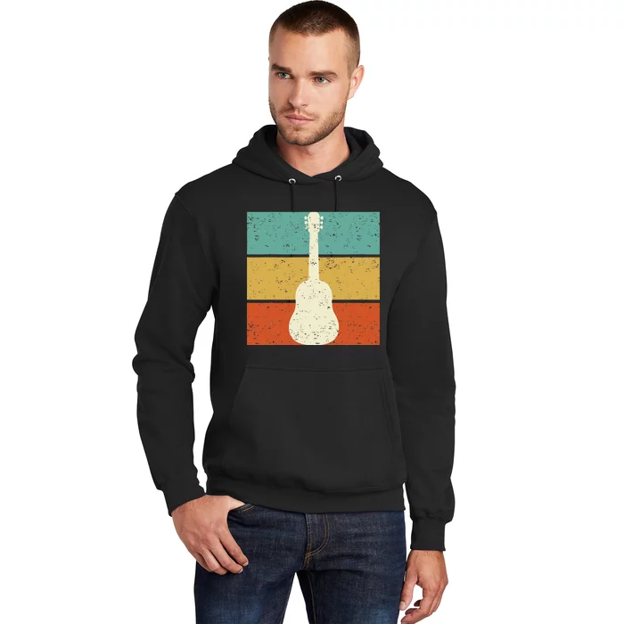 Vintage Guitar Player Design Guitarist I Acoustic Guitar Hoodie