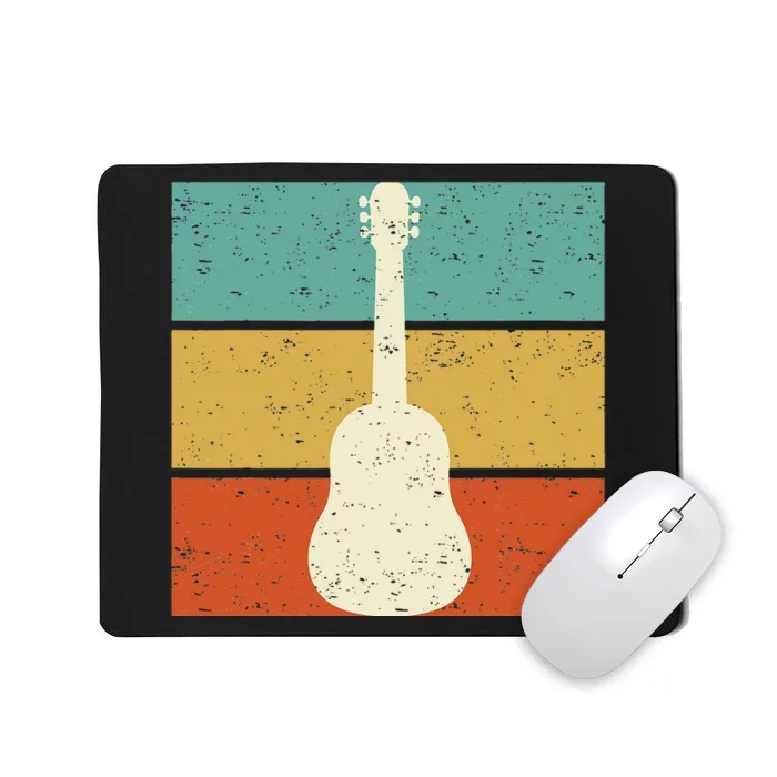 Vintage Guitar Player Design Guitarist I Acoustic Guitar Mousepad