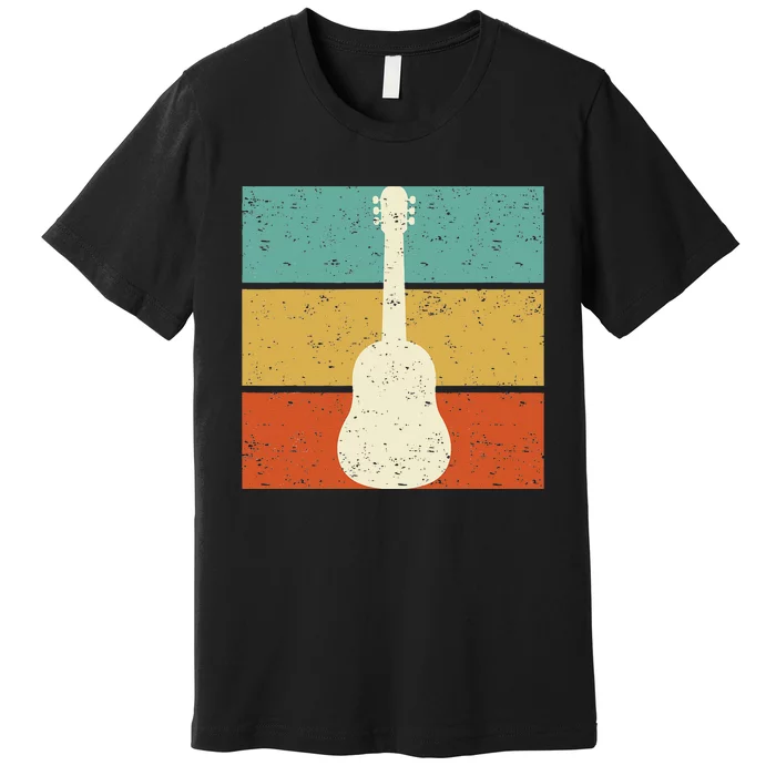 Vintage Guitar Player Design Guitarist I Acoustic Guitar Premium T-Shirt