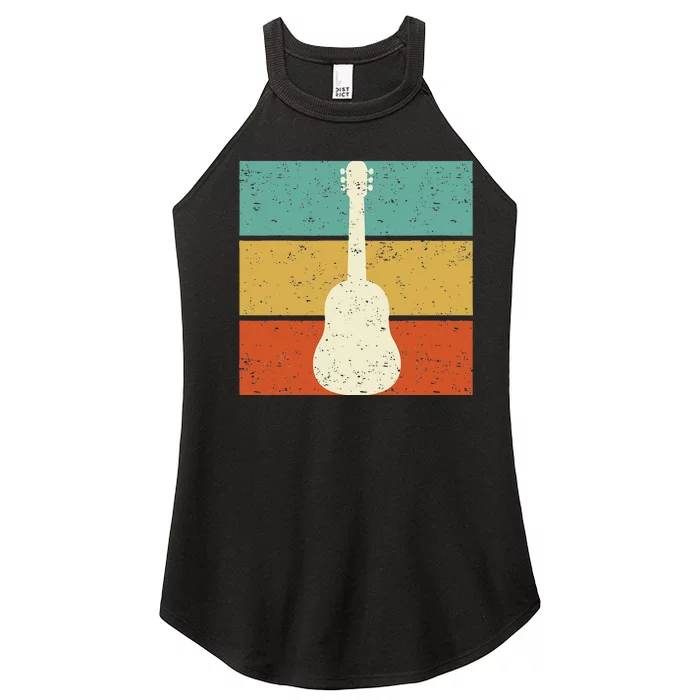 Vintage Guitar Player Design Guitarist I Acoustic Guitar Women’s Perfect Tri Rocker Tank