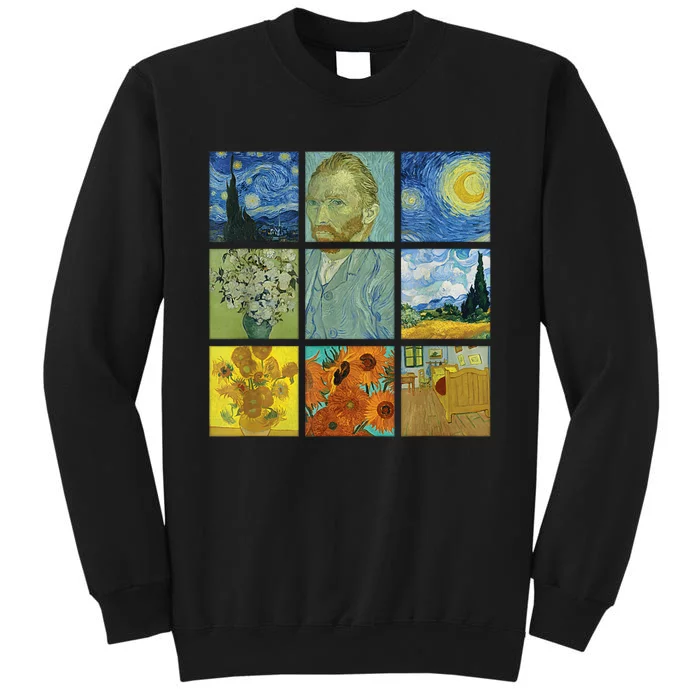 Van Gogh Paintings Sunflowers Starry Night Tall Sweatshirt