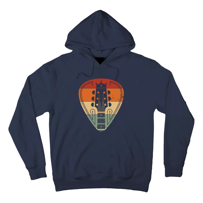 Vintage Guitar Pick Guitarist Lover Instrument Retro Hoodie