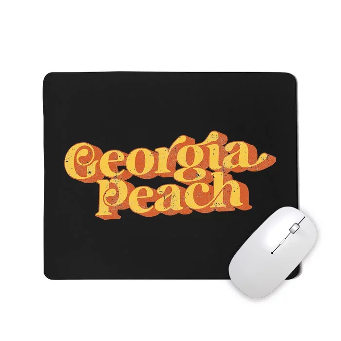 Vintage Georgia Peach Funny Cute Retro 70's Summer Mousepad