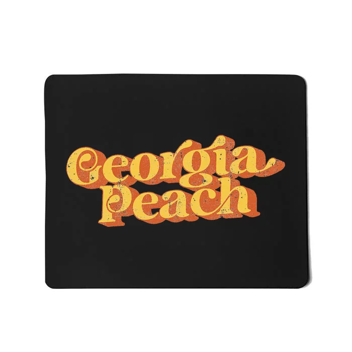 Vintage Georgia Peach Funny Cute Retro 70's Summer Mousepad