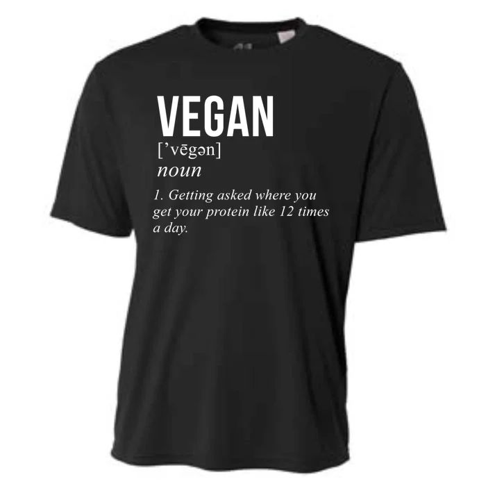 Vegetarian Gift Protein Definition Vegan Gift Cooling Performance Crew T-Shirt