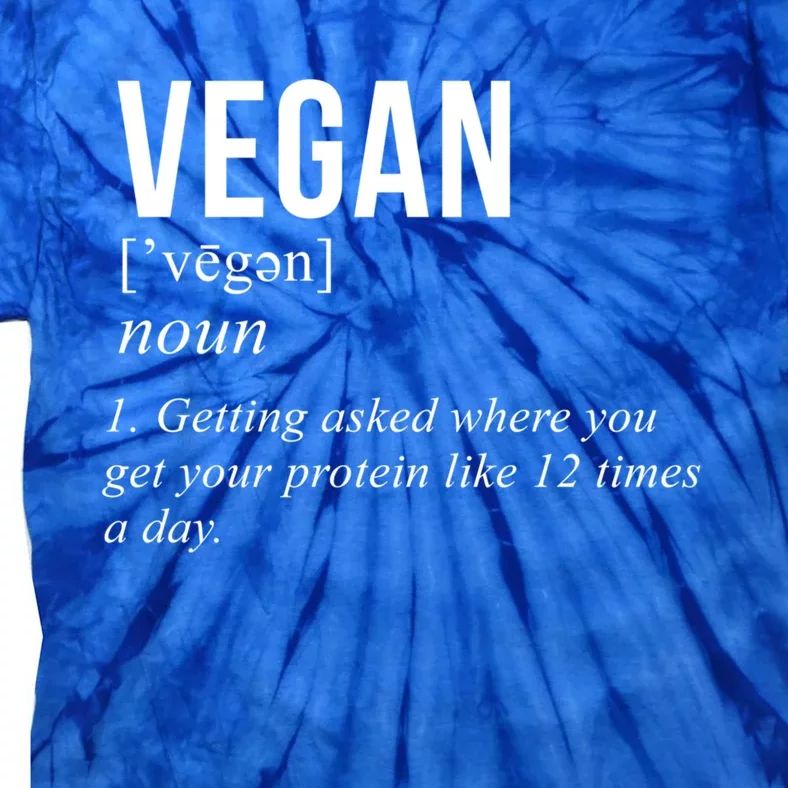 Vegetarian Gift Protein Definition Vegan Gift Tie-Dye T-Shirt