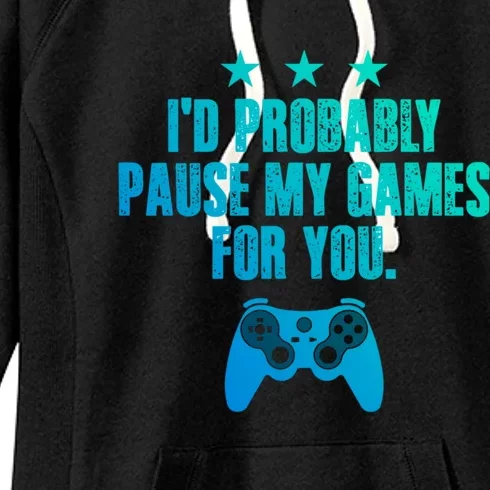 Video Game Player Gaming Joystick Controller Console Gamer Meaningful Gift Women's Fleece Hoodie