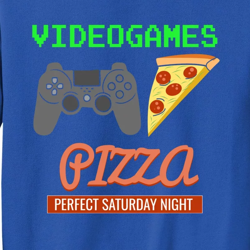 Video Games Pizza Lover Gamer Cute Gift Tall Sweatshirt