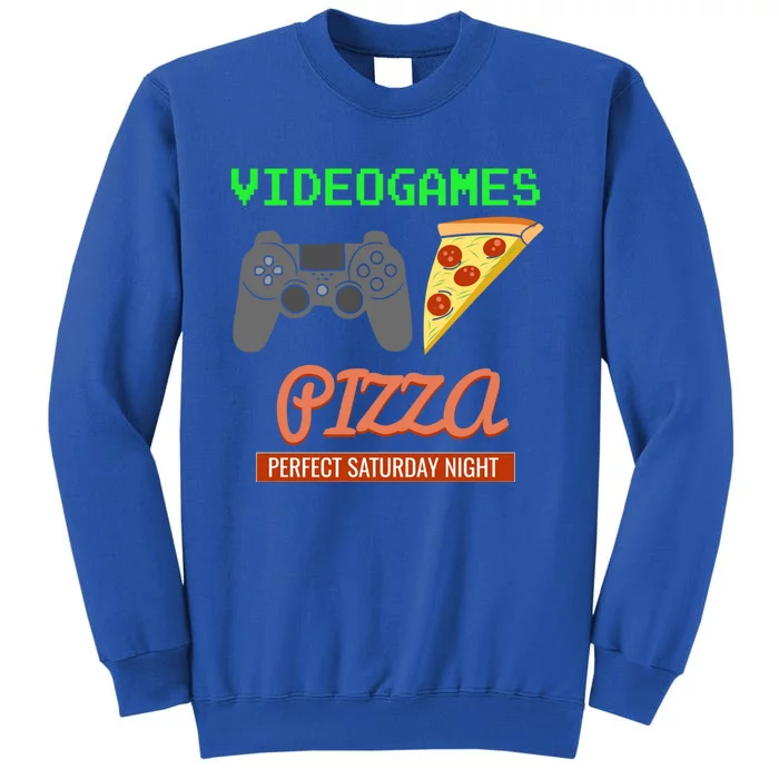 Video Games Pizza Lover Gamer Cute Gift Tall Sweatshirt