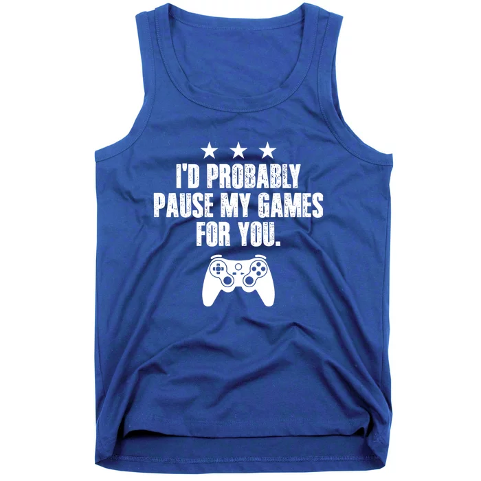 Video Game Player Gaming Joystick Controller Console Gamer Gift Tank Top