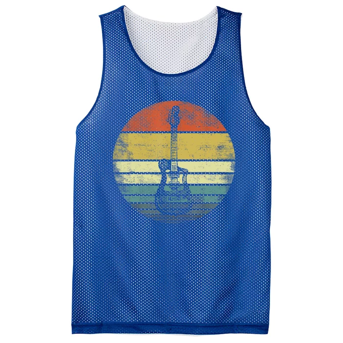 Vintage Guitar Player Gifts For Men Women Guitarist Music Gift Mesh Reversible Basketball Jersey Tank