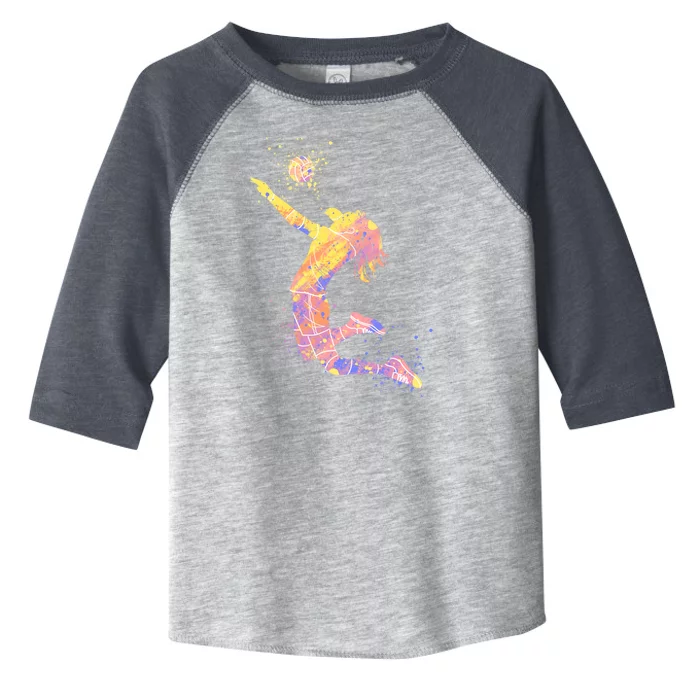 Volleyball Girl Player, Watercolor Volleyball Player Girl Toddler Fine Jersey T-Shirt