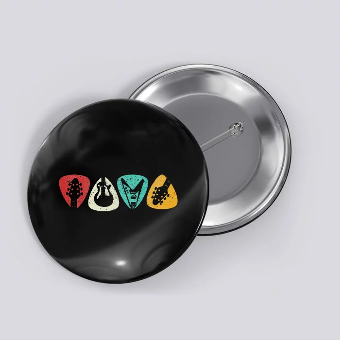 Vintage Guitar Pick Gift For Guitarist Button