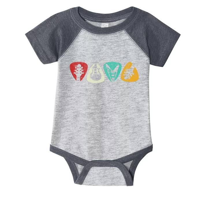 Vintage Guitar Pick Gift For Guitarist Infant Baby Jersey Bodysuit