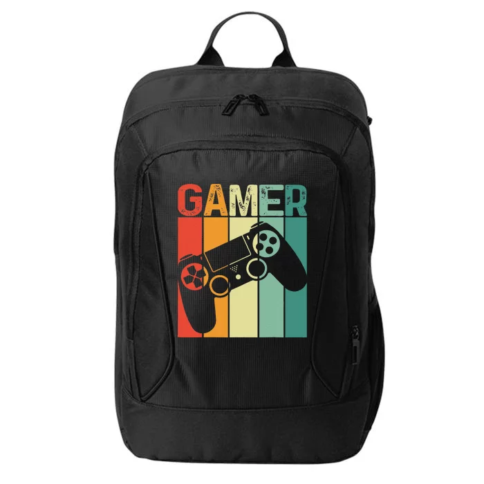 Video Game Player Retro Gamer Gaming Addict City Backpack